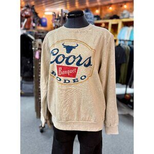 NEW Coors Banquet Rodeo Cowboy Sweatshirt in Tan